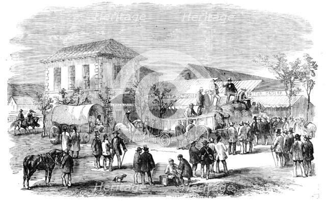 First Sale of Sugar in the Market Square of D'Urban, Port Natal, 1856.  Creator: Unknown.