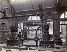 Johannesburg Hospital, South Africa: member of staff, possibly in the boiler room, c1905. Creator: Unknown.