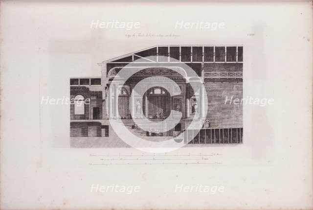 Cross-Section of the Auditorium of the Hermitage Theatre, 1783. Artist: Quarenghi, Giacomo Antonio Domenico (1744-1817)