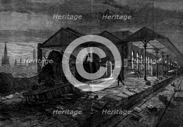 The railway accident at Wigan, 1873. Creator: Unknown.