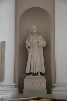 Statue of Mikael Agricola, Lutheran Cathedral, Helsinki, Finland, 2011.  Artist: Sheldon Marshall