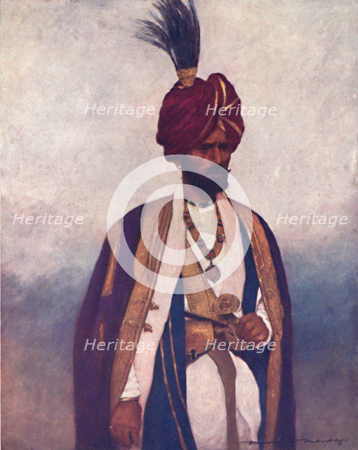 'A Soldier of His Highness Dogra Sowar', 1903. Artist: Mortimer L Menpes.