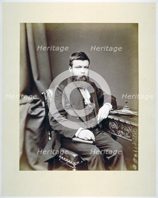 TC Fendick, Master of the Worshipful Company of Glaziers wearing his Master's badge, c1865. Artist: Maull & Co