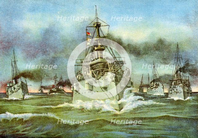 The Flying Squadron, Spanish-American War, 1898. Artist: Unknown