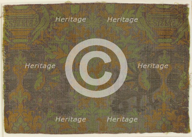 Textile with Plants and Animals, Italian, 15th century. Creator: Unknown.