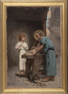 Esquisse pour l'église Saint-Louis-d'Antin : Saint Joseph protecteur de l'enfance de Jésus, 1874. Creator: Georges Becker.