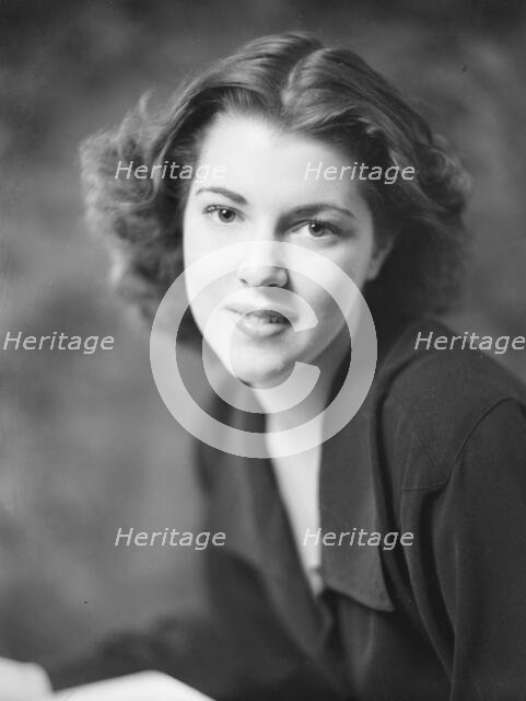 Barrymore, Diana, portrait photograph, 1941 Dec. 12. Creator: Arnold Genthe.