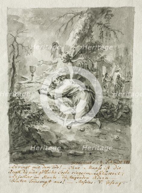 Christ on the Mount of Olives, The Flagellation, Christ Crowned with Thorns, The Crucifixion, 1788. Creator: Martin Johann Schmidt (Austrian, 1718-1801).