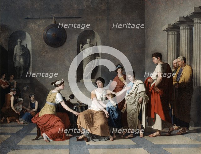 'The Mother of the Gracchi', c1780. Artist: Joseph Benoit Suvee