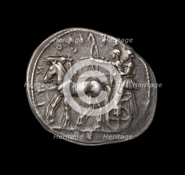 Ancient Greek silver coin, 450 BC. Artist: Unknown.