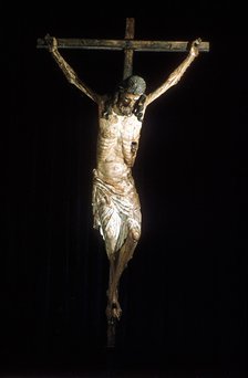 Christ on the cross, crucifix, 14th century. Artist: Anon