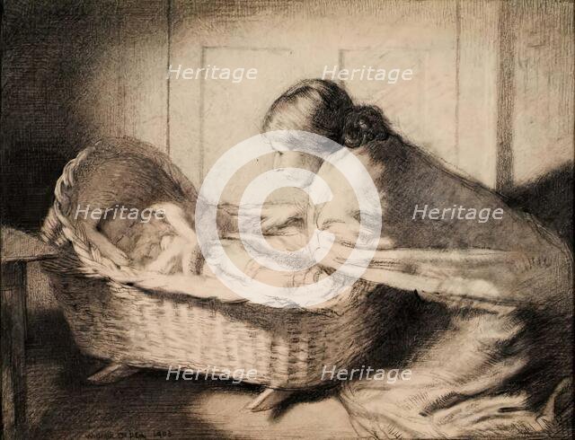 By the Cradle, 1903. Creator: William Orpen.