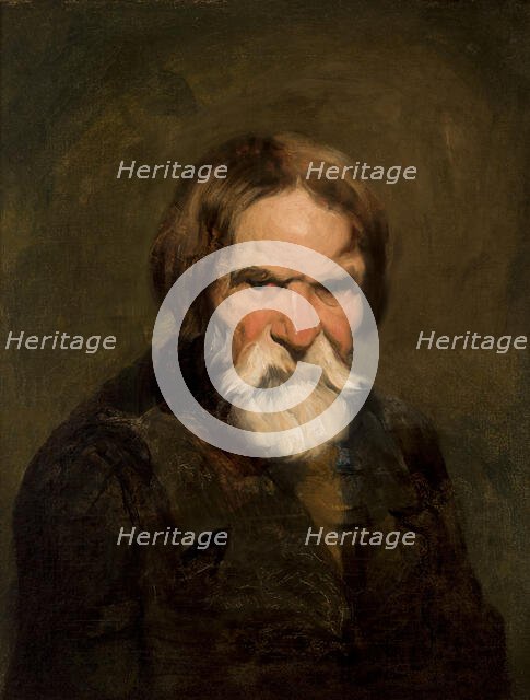Study of a Bearded Peasant, 1846-1848. Creator: Piotr Michalowski.