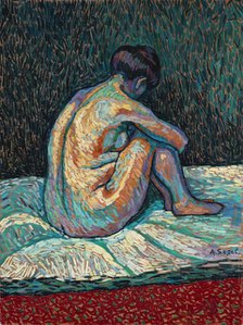 Nude from the Back, c. 1910. Creator: Segal, Arthur (1875-1944).