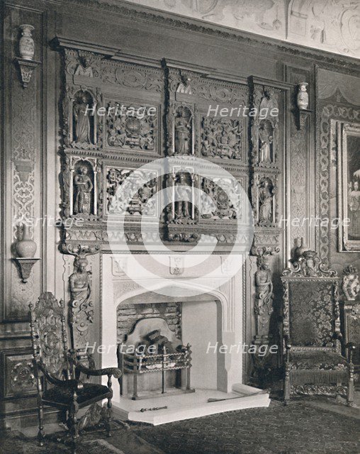 'Chimney-Piece in the King William Drawing room, Castle Ashby', 1927. Artist: Unknown.