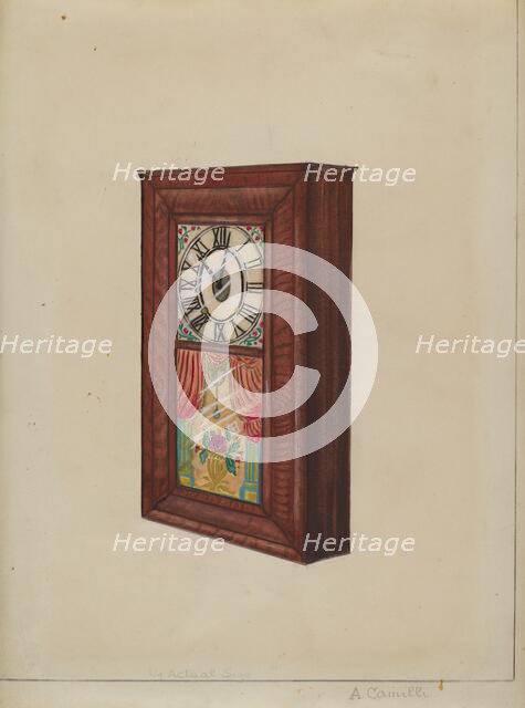 Wall Clock, c. 1936. Creator: Albert Camilli.