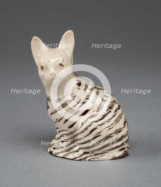 Cat, Staffordshire, c. 1750. Creator: Staffordshire Potteries.