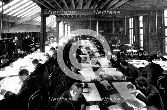 A part of the transfer office, Lipton, Limited, 1898. Creator: Reinhold Thiele.