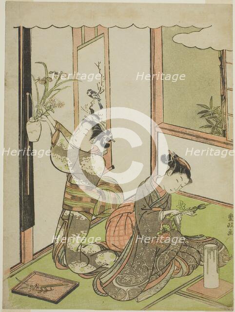 Flower Arranging, Japan, c. 1769. Creator: Kitao Shigemasa.