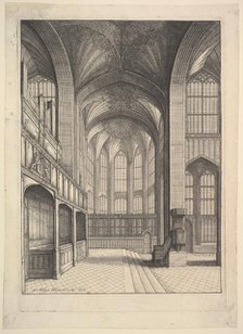 Bray's Chapel in St. George's Chapel, Windsor., 1663. Creator: Wenceslaus Hollar.