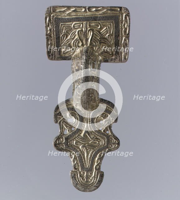 Square-Headed Bow Brooch, Frankish, 530-560. Creator: Unknown.