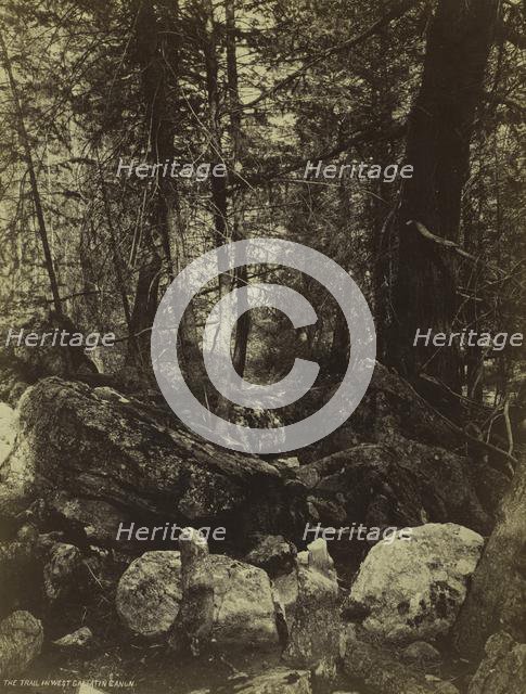 The Trail in West Gallatin Cañon, c. 1870s. Creator: William Henry Jackson (American, 1843-1942).
