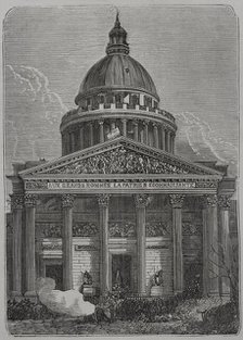 Defence of the Panthéon barricade, Paris Commune, France, 1871.  Creator: Unknown.