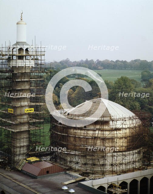 London Central Mosque and The Islamic Cultural Centre, Park Road, Regent's Park, GLA, 29/10/1976. Creator: John Laing plc.