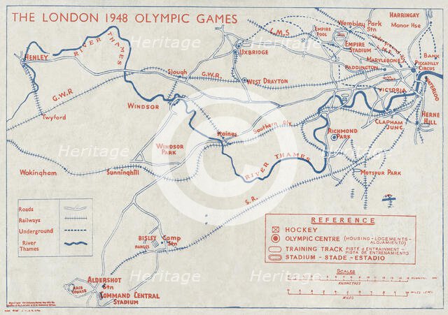 ''The 1948 London Olympic Games" - back cover, 1948.  Creator: Unknown.