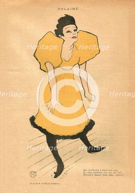 Polaire, c. 1895. Creator: Toulouse-Lautrec, Henri, de (1864-1901).