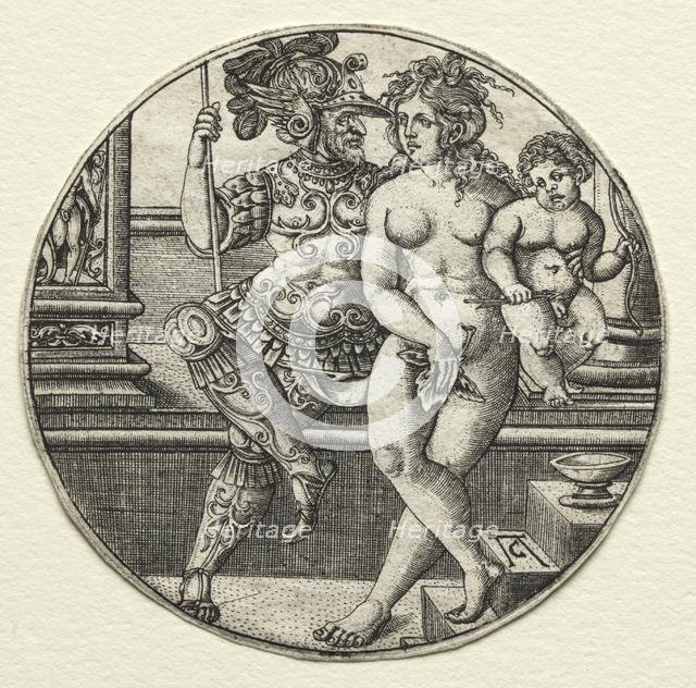 Mars, Venus, and Cupid,  1520s. Creator: Allaert Claesz (Netherlandish, fl. 1508-1534).