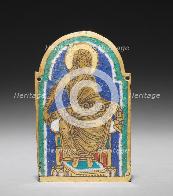 Plaque: Seated Prophet from a Reliquary Shrine: Esais (Isaiah), c. 1170-1180. Creator: Unknown.