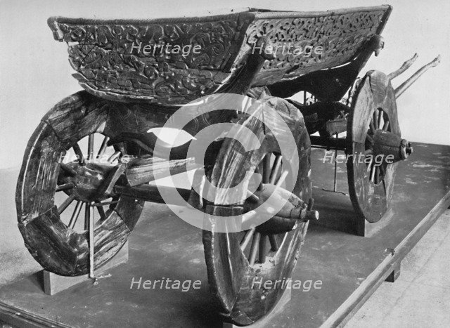 'Wagon from the Oseberg ship', 1935. Artist: Unknown.