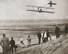 The Wright Brothers testing an early plane at Kitty Hawk, North Carolina, USA, c1903. Artist: Unknown