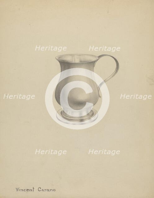 Silver Mug, c. 1937. Creator: Vincent Carano.