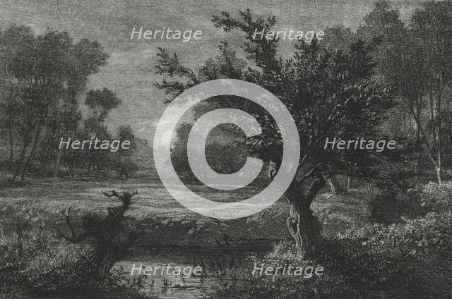 Moonrise in the Andilly Valley, 1845. Creator: Charles François Daubigny (French, 1817-1878).