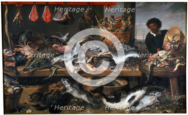 'A Fishmonger's Shop', 17th century. Artist: Frans Snyders