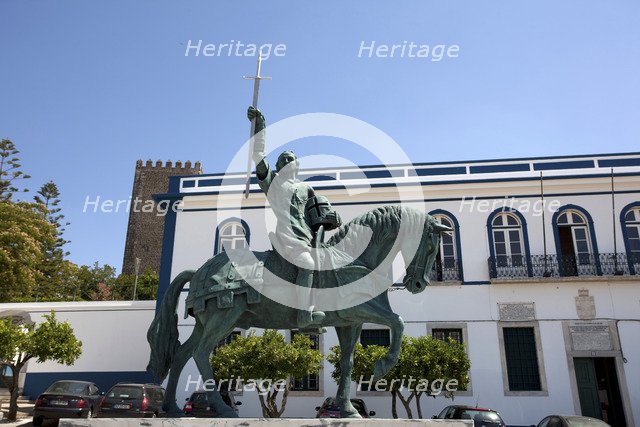 A statue in Portel, Portugal, 2009. Artist: Samuel Magal