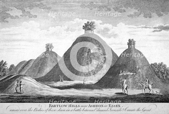 'Bartlow Hills near Ashdon in Essex', c1780.                   Artist: Anon