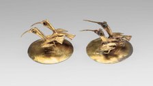 Ear Ornaments with Ibis, A.D. 1200/1450. Creator: Unknown.
