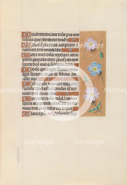 Hours of Queen Isabella the Catholic, Queen of Spain: Fol. 67r, c. 1500. Creator: Master of the First Prayerbook of Maximillian (Flemish, c. 1444-1519); Associates, and.