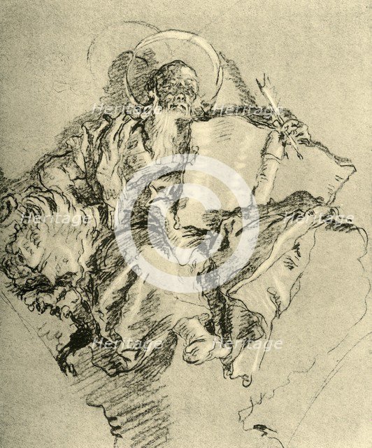 'St. Mark', 1743, (1928). Artists: Giovanni Battista Tiepolo, Giovanni Domenico Tiepolo.