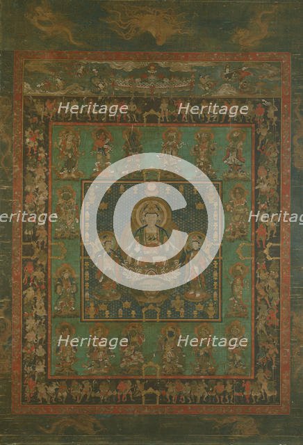 Mandala of Hannya Bosatsu, 14th century. Creator: Unknown.