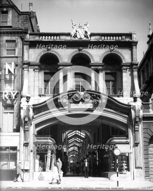 Burlington Arcade, London, c1955.  Creator: Arthur Charles Kirby Ware.