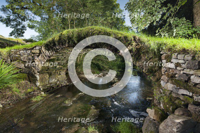 Medieval packhorse bridge, Fawcett Mill Fields, Gaisgill, Tebay, Cumbria, c2016. Artist: Alun Bull.