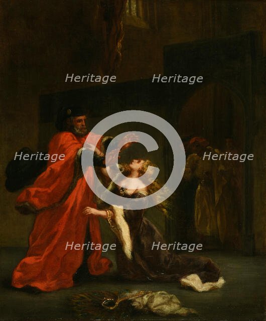 Desdemona Cursed by her Father, 1852. Creator: Delacroix, Eugène (1798-1863).