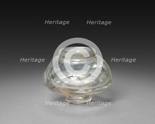 Inkwell (bottle), 1825-1850. Creator: Unknown.