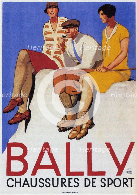 Bally Sports Shoes, 1928. Artist: Cardinaux, Emil (1877-1936)
