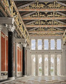 The Orianda Palace in the Crimea. Interior Perspective of the Great Hall, 1846.