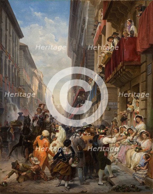 Carnival in Rome, 1858.
